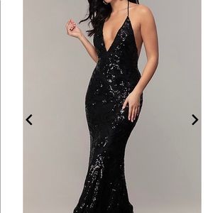 Black sequin prom/formal dress size small NWT